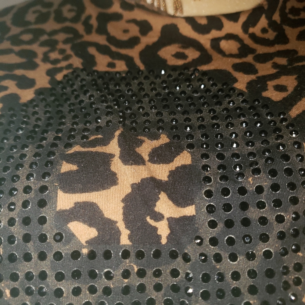 Guess Leopard Print "81" Stamped Tunic short sleeve  XSmall Preloved Viintage - Picture 5 of 16